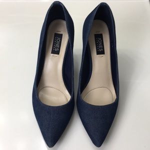 Jones New York Cool Blue Denim High Heels Size 8